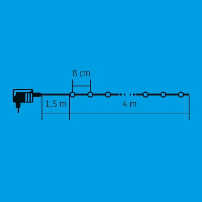 LED-es gömb fényfüzér - KII 50B/WW